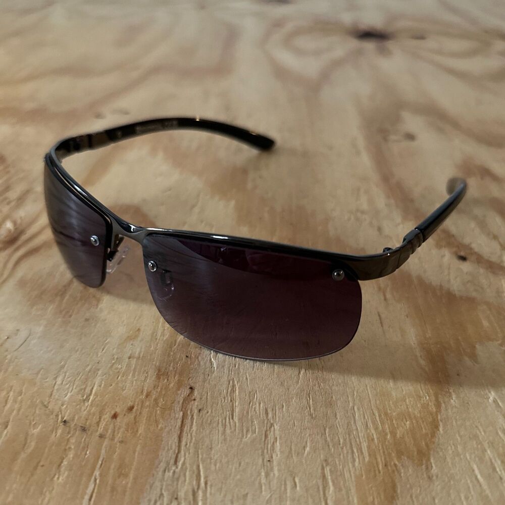 Southpole Gunmetal Semi-Rimless Sunglasses (One Size)